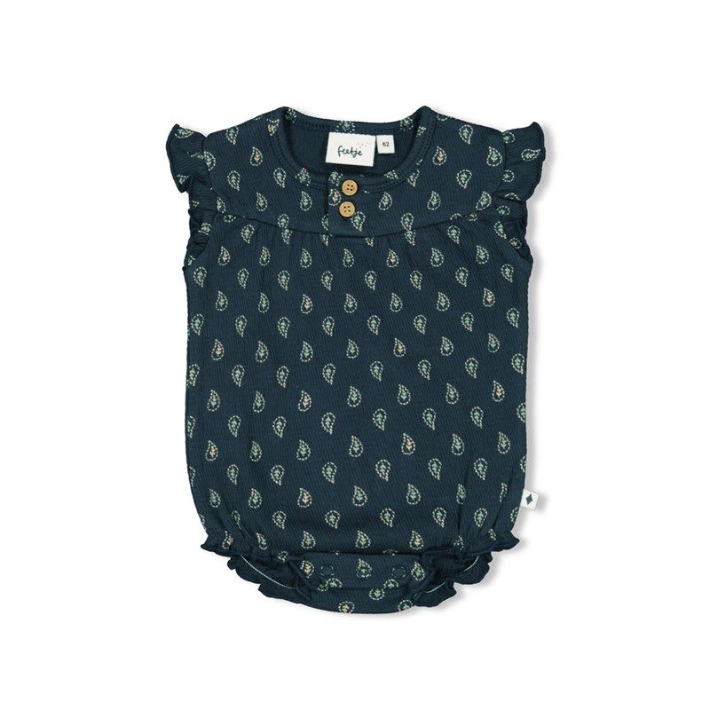 Feetje Pretty Paisley Body Kurzarm Crinkleoptik/Musselin Mädchen navy von Feetje