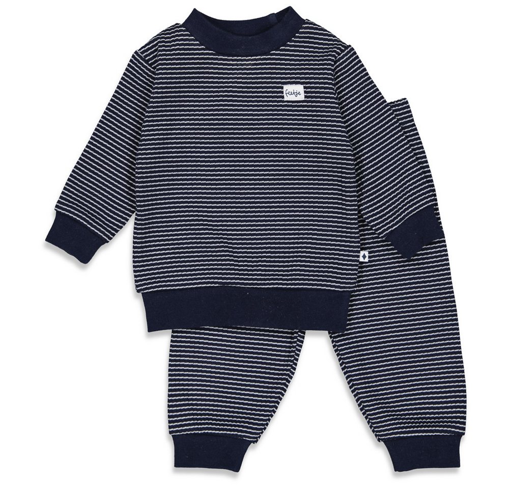 Feetje Pyjama Feetje Jungen Schlafanzug Pyjama lang Waffel blau (1 tlg) von Feetje