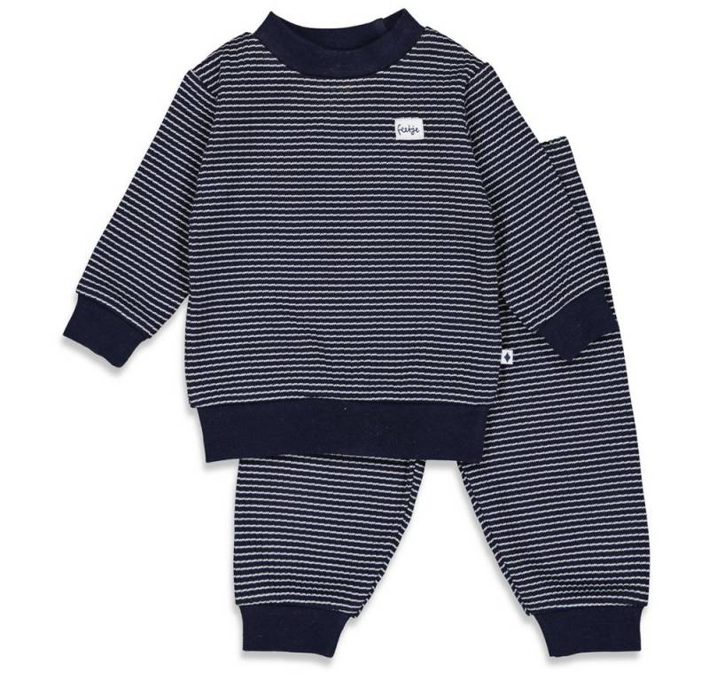 Feetje Pyjama Feetje Jungen Schlafanzug Pyjama lang Waffel blau (1 tlg) von Feetje