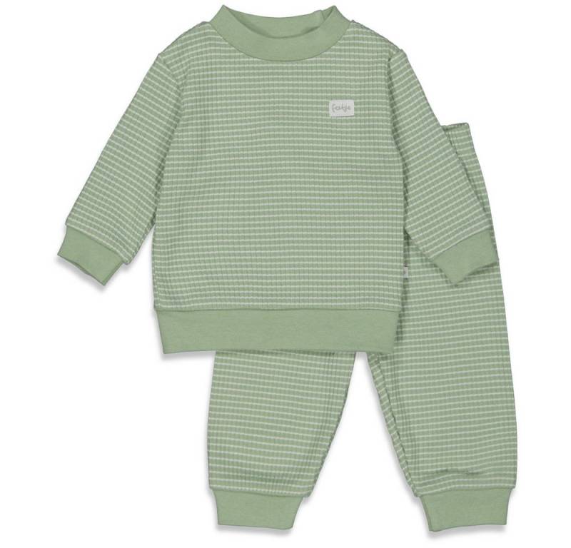 Feetje Pyjama Feetje Jungen Schlafanzug Pyjama lang Waffel grün (1 tlg) von Feetje