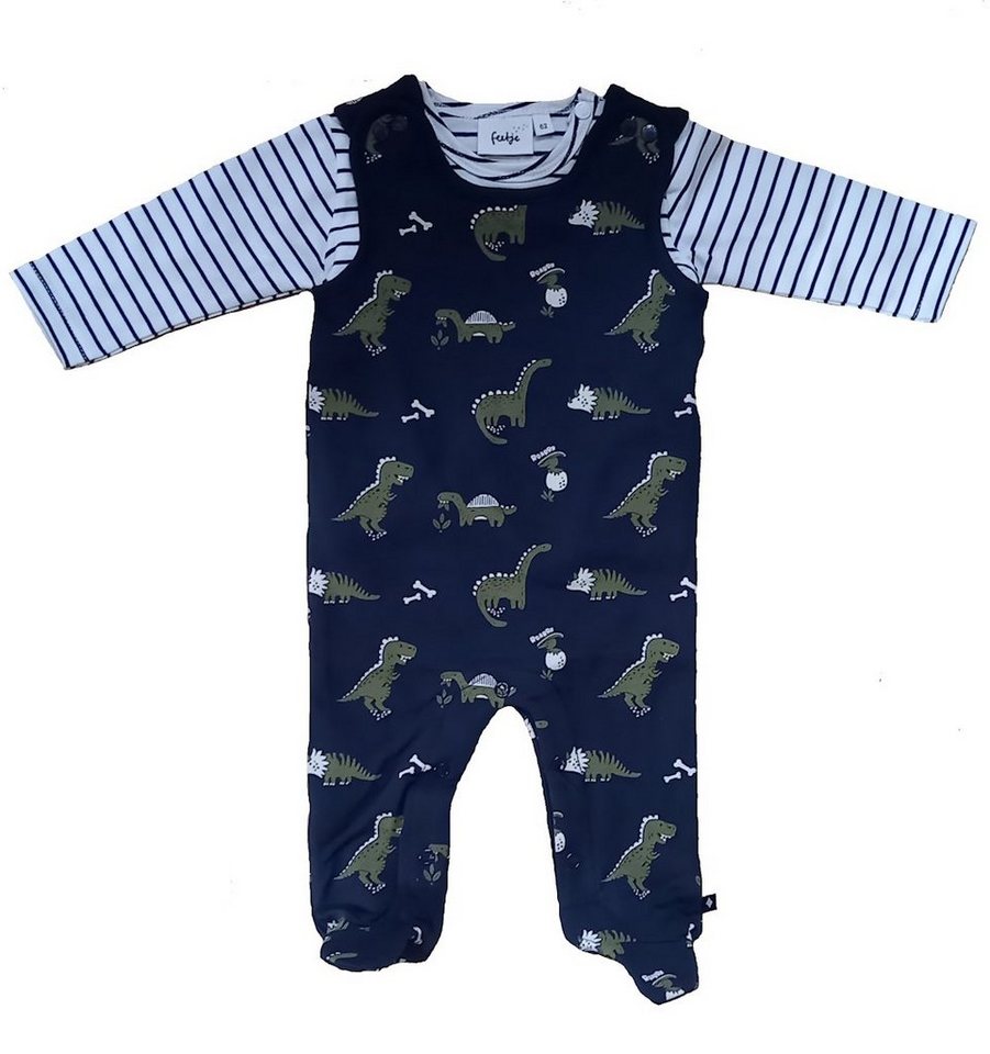 Feetje Strampler Feetje Baby Strampler 2tlg. Strampelanzug Dino Langarmshirt navy beige (2-tlg) von Feetje