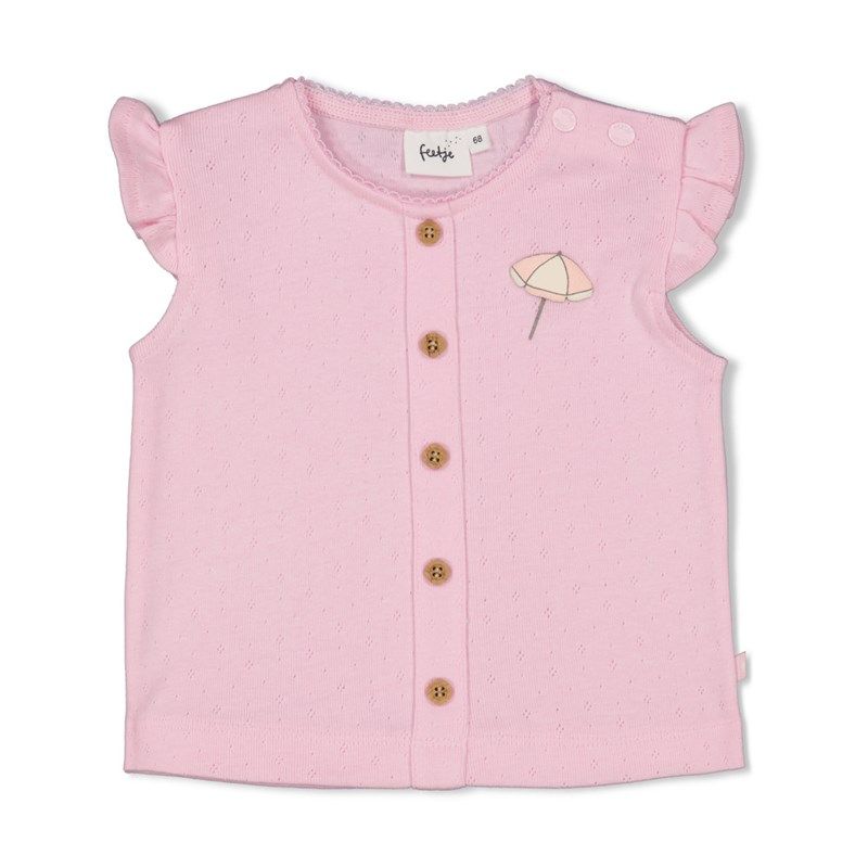 Feetje Sunshine geknöpftes T-Shirt Mädchen rosa von Feetje