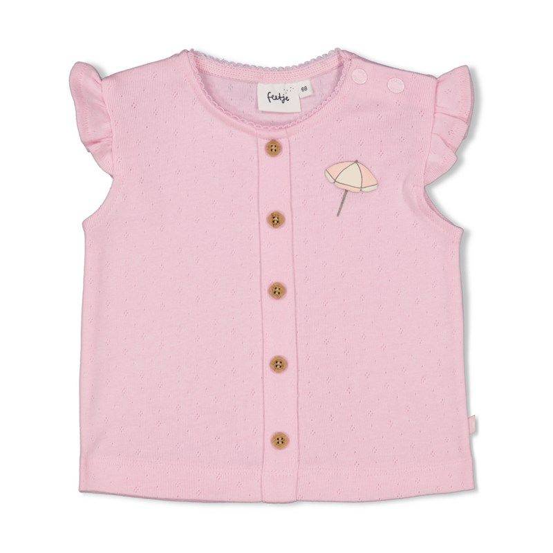 Feetje Sunshine geknöpftes T-Shirt Mädchen rosa von Feetje