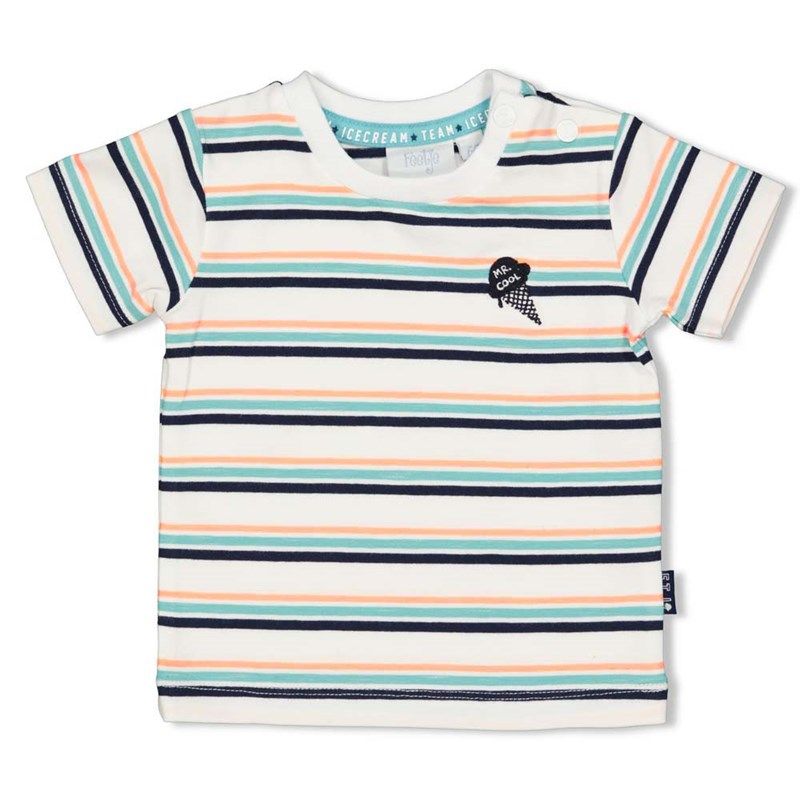 Feetje Team Icecream T-Shirt Ringel white Junge von Feetje