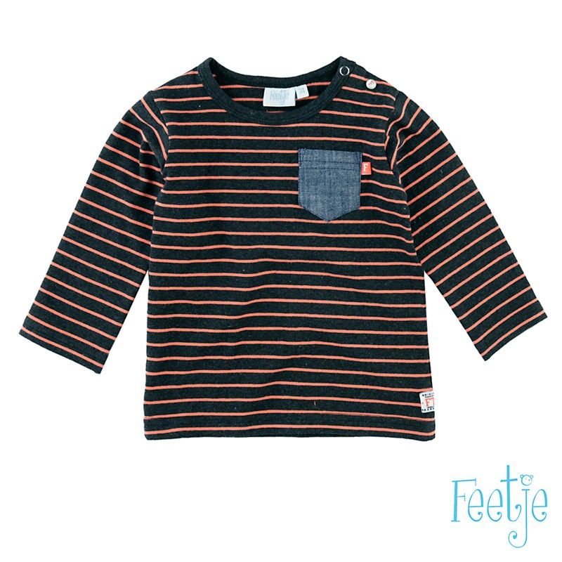 Feetje Wheels Longsleeve Shirt Junge black melange von Feetje