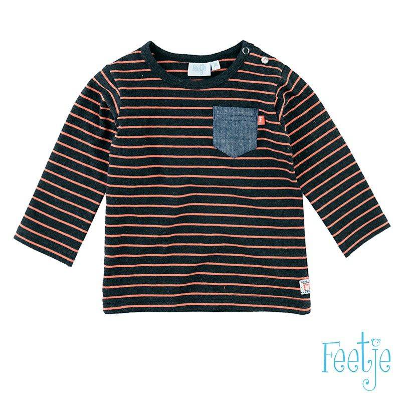 Feetje Wheels Longsleeve Shirt Junge black melange von Feetje