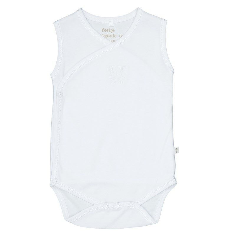 Feetje - Wickelbody unisex Body ohne Arm weiß von Feetje
