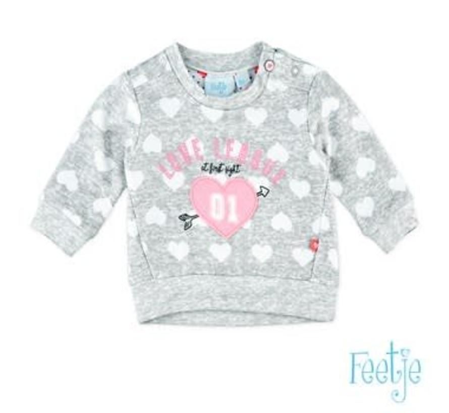 Feetje loved Sweater grey melange von Feetje