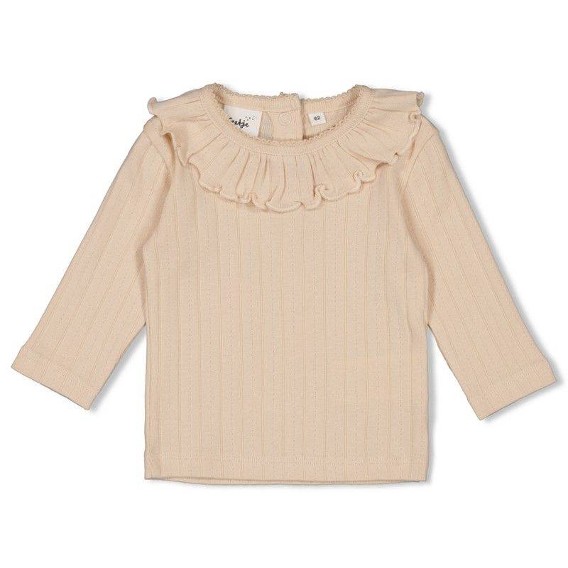 Gerippte Longsleeve Pointelle - Woodland Bloom Feetje Mädchen cream von Feetje