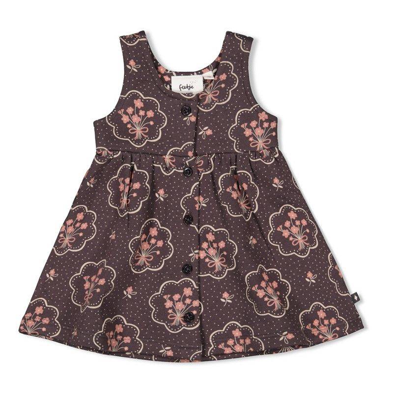 Kleid ohne Arm - Woodland Bloom Feetje Mädchen anthracite von Feetje