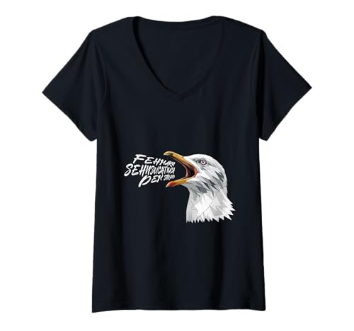 Damen FEHMARN SEHNSUCHT NACH DEM Meer Lustiges Insel Fehmarn T-Shirt mit V-Ausschnitt Damen FEHMARN SEHNSUCHT NACH DEM Meer Lustiges Insel Fehmarn T-Shirt mit V-Ausschnitt von Fehmarn Geschenk Ostsee Shirt Fehmarn Souvenier