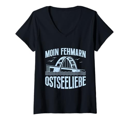 Damen Fehmarn Souvenier Moin FEHMARN OSTSEELIEBE Lustig Ostsee T-Shirt mit V-Ausschnitt Damen Fehmarn Souvenier Moin FEHMARN OSTSEELIEBE Lustig Ostsee T-Shirt mit V-Ausschnitt von Fehmarn Geschenk Ostsee Shirt Fehmarn Souvenier