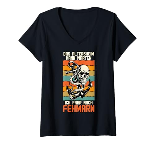 Damen Opa ALTERSHEIM KANN WARTEN ICH FAHR NACH FEHMARN T-Shirt mit V-Ausschnitt Damen Opa ALTERSHEIM KANN WARTEN ICH FAHR NACH FEHMARN T-Shirt mit V-Ausschnitt von Fehmarn Geschenk Ostsee Shirt Fehmarn Souvenier