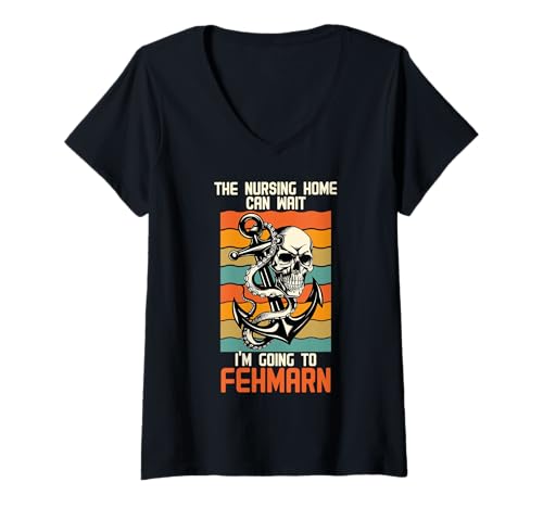 Damen Opa ALTERSHEIM KANN WARTEN ICH FAHR NACH FEHMARN T-Shirt mit V-Ausschnitt Damen Opa ALTERSHEIM KANN WARTEN ICH FAHR NACH FEHMARN T-Shirt mit V-Ausschnitt von Fehmarn Geschenk Ostsee Shirt Fehmarn Souvenier