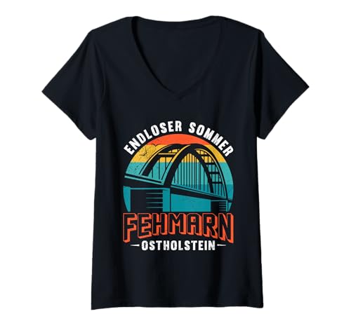 Damen Ostsee FEHMARN ENDLOSER Sommer OSTHOLSTEIN Lustig Fehmarn T-Shirt mit V-Ausschnitt Damen Ostsee FEHMARN ENDLOSER Sommer OSTHOLSTEIN Lustig Fehmarn T-Shirt mit V-Ausschnitt von Fehmarn Geschenk Ostsee Shirt Fehmarn Souvenier