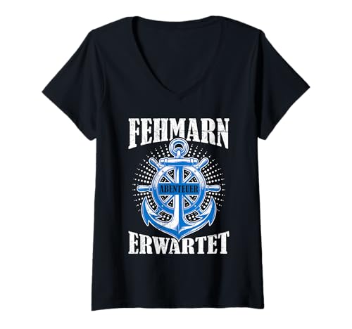 Damen Ostsee Urlaub FEHMARN ERWARTET Lustiges Fehmarn Souvenier T-Shirt mit V-Ausschnitt Damen Ostsee Urlaub FEHMARN ERWARTET Lustiges Fehmarn Souvenier T-Shirt mit V-Ausschnitt von Fehmarn Geschenk Ostsee Shirt Fehmarn Souvenier