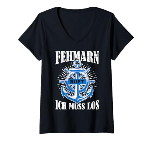 Damen Ostsee Urlaub FEHMARN ICH MUSS LOS Lustig Fehmarn Souvenier T-Shirt mit V-Ausschnitt Damen Ostsee Urlaub FEHMARN ICH MUSS LOS Lustig Fehmarn Souvenier T-Shirt mit V-Ausschnitt von Fehmarn Geschenk Ostsee Shirt Fehmarn Souvenier
