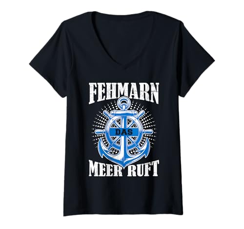 Damen Ostsee Urlaub FEHMARN Meer Ruft Lustiges Insel Fehmarn T-Shirt mit V-Ausschnitt Damen Ostsee Urlaub FEHMARN Meer Ruft Lustiges Insel Fehmarn T-Shirt mit V-Ausschnitt von Fehmarn Geschenk Ostsee Shirt Fehmarn Souvenier