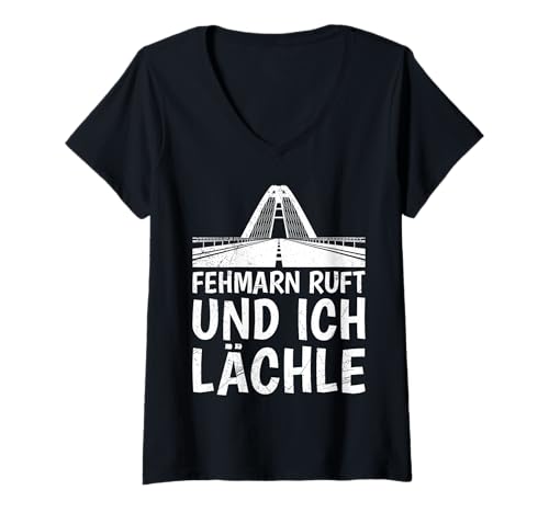 Damen Ostsee Urlaub FEHMARN Ruft UND ICH LÄCHLE Insel Fehmarn T-Shirt mit V-Ausschnitt Damen Ostsee Urlaub FEHMARN Ruft UND ICH LÄCHLE Insel Fehmarn T-Shirt mit V-Ausschnitt von Fehmarn Geschenk Ostsee Shirt Fehmarn Souvenier