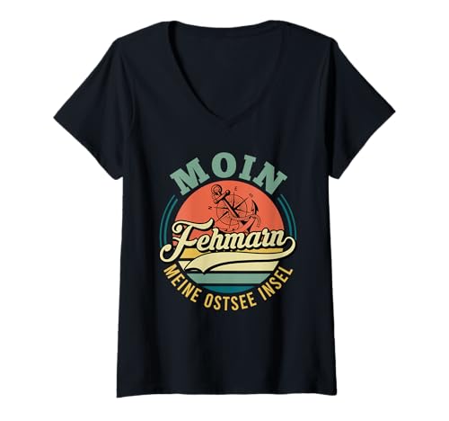 Damen Ostsee Urlaub Moin FEHMARN Meine OSTSEE Insel Fehmarn T-Shirt mit V-Ausschnitt Damen Ostsee Urlaub Moin FEHMARN Meine OSTSEE Insel Fehmarn T-Shirt mit V-Ausschnitt von Fehmarn Geschenk Ostsee Shirt Fehmarn Souvenier