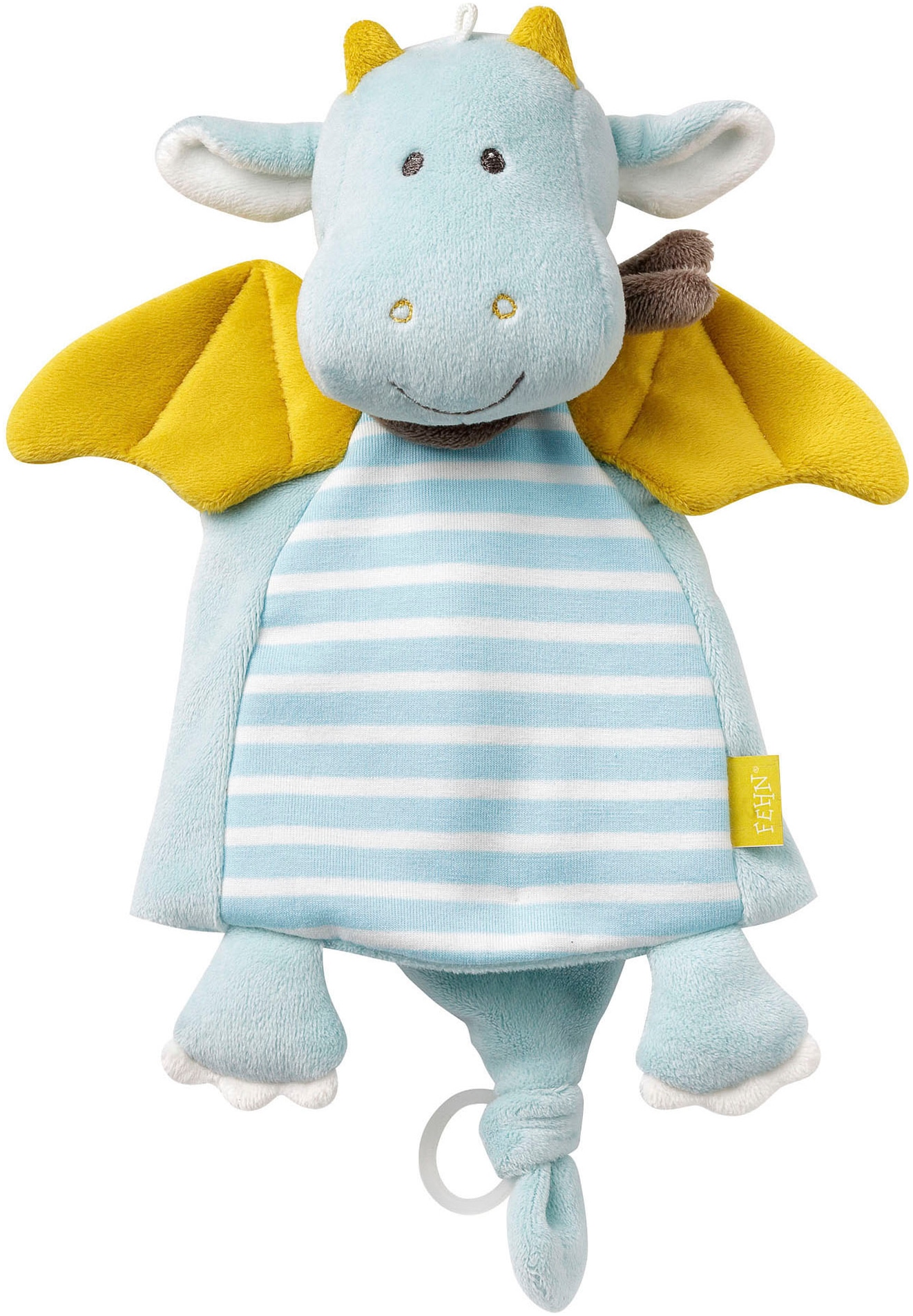 Fehn Schmusetuch "Little Castle, Drache Deluxe" mit Befestigungsring für Schnuller von Fehn