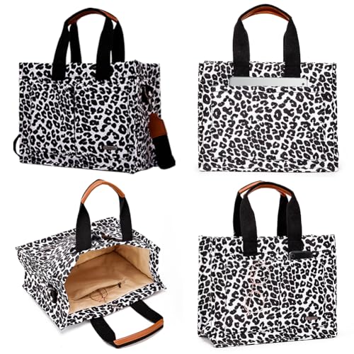 Fehploh Damen-Einkaufstasche, mehrere Taschen, schicke Hobo-Tasche for Outdoor-Reisen (Leopardenmuster) von Fehploh