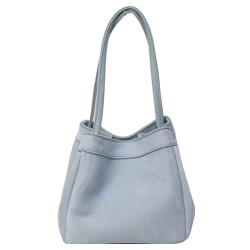 Fehploh Damen-Umhängetasche, modisch, große Kapazität, einfache Unterarmtasche, einfarbig, vielseitige Achseltasche, Damen-Outdoor-Tasche (blau) von Fehploh