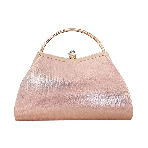 Fehploh Damen-Umhängetasche for den Abschlussball, glitzernde Strass-Cocktail-Party-Tasche mit Kette, wunderschöne elegante Umhängetasche (Rosa) von Fehploh