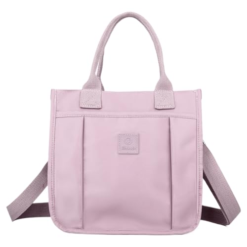 Fehploh Lässige Tragetasche, einfarbig, Umhängetasche, mehrere Taschen, Schultertasche mit verstellbarem Riemen, Henkeltasche for Damen und Mädchen (Rosa) von Fehploh