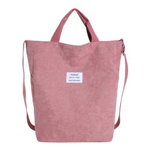 Fehploh Lässige große Hobo-Tasche, vielseitiger verstellbarer Riemen, trendige Umhängetasche, Retro-Umhängetasche, Damen-Vintage-Umhängetasche, Winter-Pendeltasche (Rosa) von Fehploh