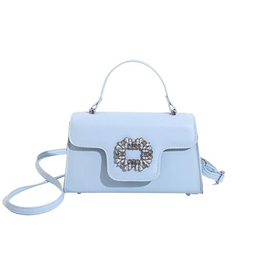 Fehploh Modische, luxuriöse, verschließbare, tragbare, dreidimensionale, quadratische Damentasche (Blau) von Fehploh