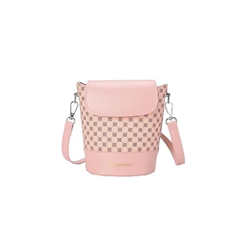 Fehploh Retro-Umhängetasche für Damen, PU-Leder, Vintage, Crossbody-Tasche, Reißverschluss, Luxus-Umhängetasche, weibliche Dating-Tasche, Rosa, 220.00x120.00x80.00mm/8.66x4.72x3.15inch von Fehploh