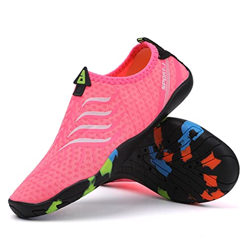 Fehploh Rutschfester Tauch-Sneaker, atmungsaktiv, zum Schwimmen, Strand, Aqua-Schuhe, verschleißfeste Laufschuhe, Outdoor-Zubehör für Damen und Herren (38 Pink) von Fehploh