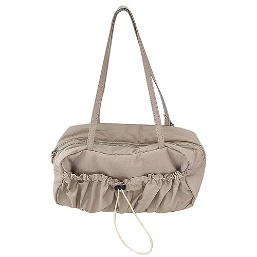 Fehploh Solide Umhängetasche for Damen, Mehrzweck-Achseltasche mit Kordelzug, lässig, großes Fassungsvermögen, leicht, lässige Reisetasche (Khaki) von Fehploh