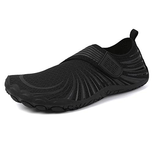 Fehploh Swim Beach Aqua-Schuhe, rutschfest, Wat-Sneaker, schnell trocknend, Laufschuhe, verschleißfest, Outdoor-Zubehör für Damen und Herren (39 Schwarz) von Fehploh