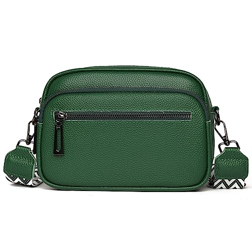 Fehploh Umhängetasche, Vintage-Umhängetasche, verstellbare Schultergurte, Damen-Umhängetasche, lässig, Leder, mehrere Taschen, Tragetasche, Clutch-Geldbörse (grün) von Fehploh