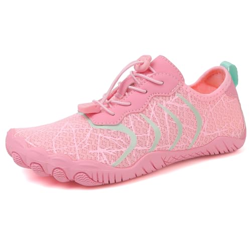 Fehploh Wasserschuhe, rutschfest, leicht, Aquaschuhe, atmungsaktiv, Barfuß-Strandschuhe, schnell trocknend, lässig, Watschuhe for Wassersport (39, Rosa) von Fehploh