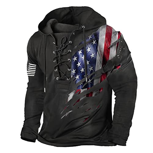 FeiBeauty Fleece Pullover Herren Kariertes Hemd Trachtenhemd Weiß Tshirt XL Business Männer T-Shirt Arbeitspullover XXL von FeiBeauty