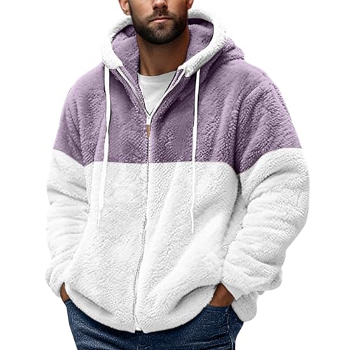 FeiBeauty Pullover Herren Mit Kapuze Sweatjacke Arbeitspullover Kaputzensweatjacke Männer Winterjacke 5XL Fell Norweger von FeiBeauty