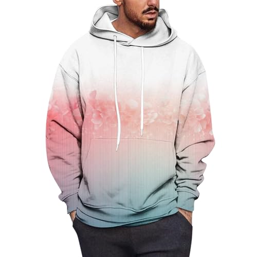 FeiBeauty Weihnachts-Shirt Weihnachtspullover Herren Lustig Grinch Pullover Weiß Sweaherren Mit Kapuze Oversized Henley Shirt Oodie Hoodie T Knopfleiste Kurzarm von FeiBeauty