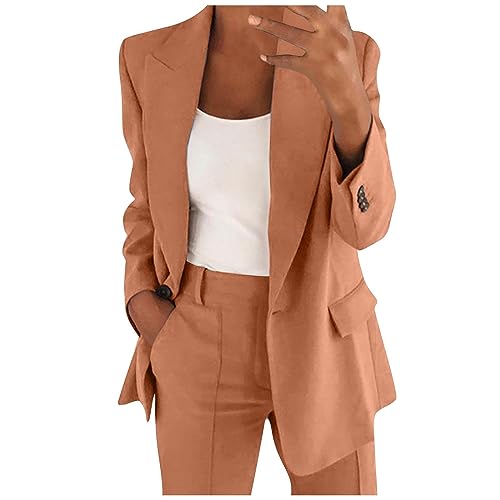 Lässiger Blazer Damen Damenblazer Hosenanzug Große Größen Zweiteiler Sommer Elegant Boucle Pullover & Strickjacken Für Damenmantel Winter Lang Warme Jacke von FeiBeauty