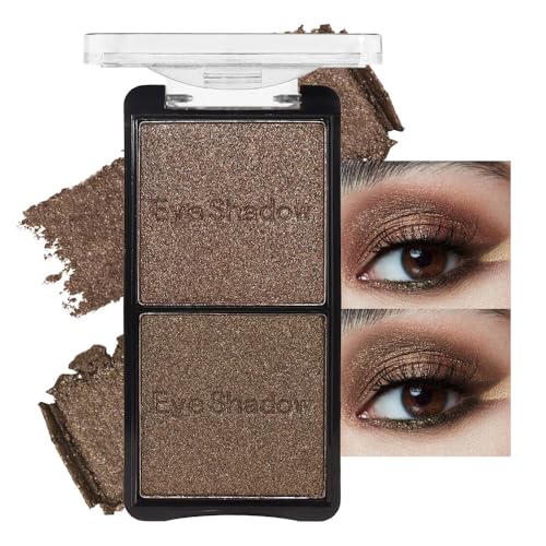 Feicuiyun Lidschatten in zwei Farben, cremige Lidschatten, hochpigmentierte Augen-Make-up-Palette, Metallpuder-Lidschatten mit mattem Glanz, C 5 1 Unze (1 Stück) von FeiCuiYun