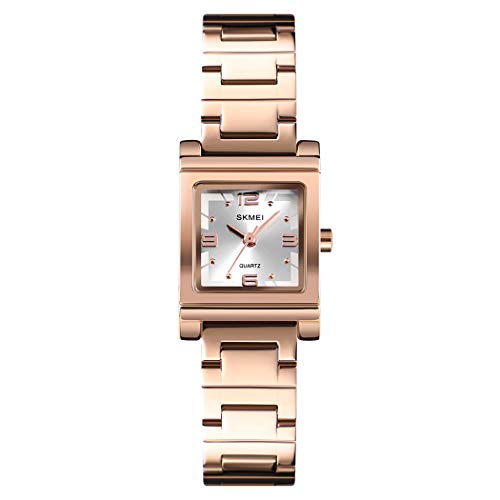 FeiWen Damenuhr Fashion Analog Quarz Uhren Mädchen Einfach Armbanduhren (Rosa) von FeiWen