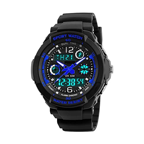 FeiWen Damenuhr Outdoor Multifunktional 50M Wasserdicht Digitale Sport Militär Analog Quarz Elektronik Plastik Uhren mit Kautschuk Band Armbanduhren LCD Licht Doppelte Zeit für Damen FeiWen Damenuhr Outdoor Multifunktional 50M Wasserdicht Digitale Sport Militär Analog Quarz Elektronik Plastik Uhren mit Kautschuk Band Armbanduhren LCD Licht Doppelte Zeit für Damen von FeiWen
