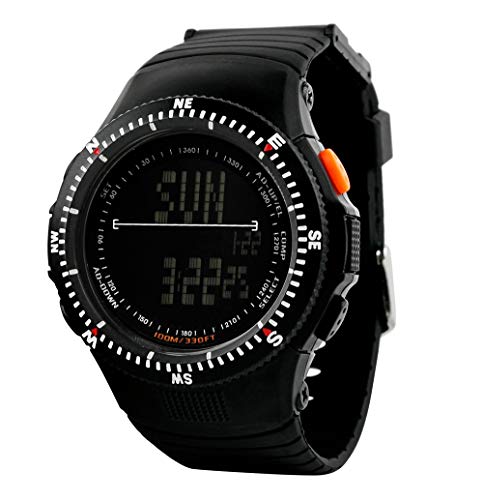 FeiWen Herrenuhr Digitaluhr Sportuhr 50M Wasserdicht Plastik mit Kautschuk Band Multifunktional Outdoor LED Militär Armbanduhren Schwarz Plastik mit Kautschuk Band FeiWen Herrenuhr Digitaluhr Sportuhr 50M Wasserdicht Plastik mit Kautschuk Band Multifunktional Outdoor LED Militär Armbanduhren Schwarz Plastik mit Kautschuk Band von FeiWen