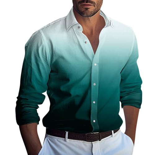 Compression Shirt T Shirt Weiß Herren Pullover Herren Ohne Kapuze Sportklamotten Herren Herren T-Shirt Pullover Herren 4XL Gym Klamotten Herren Fleece Pullover Langarm Shirt (Turquoise, XL) von Feibeauty