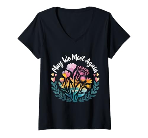 Damen May We Meet Again Wiedervereinigungsfeier |- T-Shirt mit V-Ausschnitt Damen May We Meet Again Wiedervereinigungsfeier |- T-Shirt mit V-Ausschnitt von Feierlichkeitsspaß