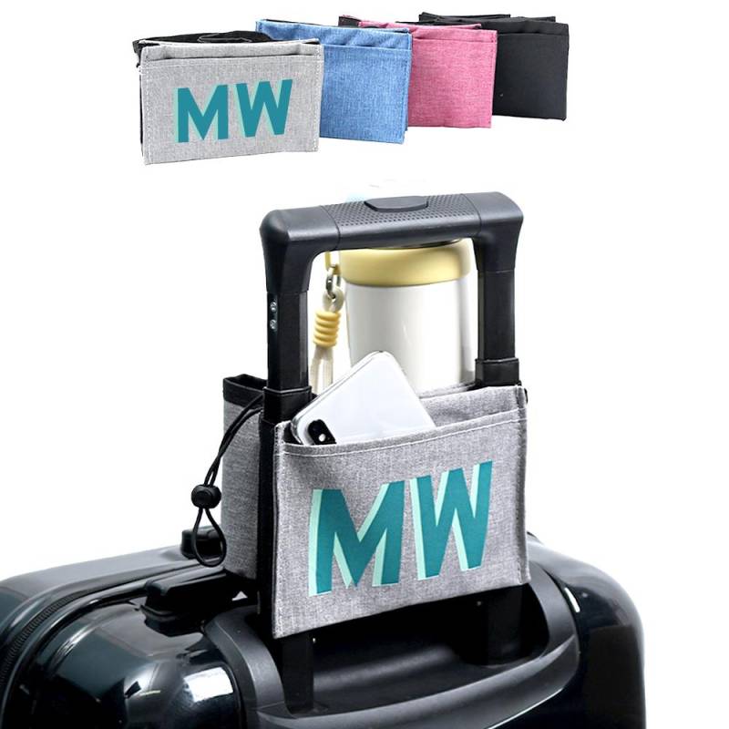 Personalisierter Gepäckbecherhalter Mit Handytasche Freisprech-Reiseaccessoire von FeifeiDesignStudio