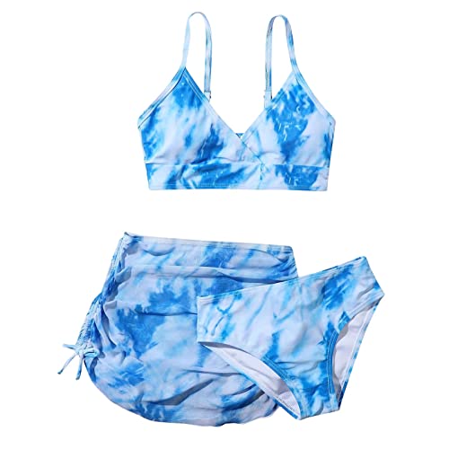 FeiliandaJJ Badeanzüge für Mädchen Tie Dye Druck Sommer Bikini Mädchen Dreiteilige Niedliche Bademode für Mädchen Kinder Separate Schwimmanzug Badeanzüge von FeiliandaJJ