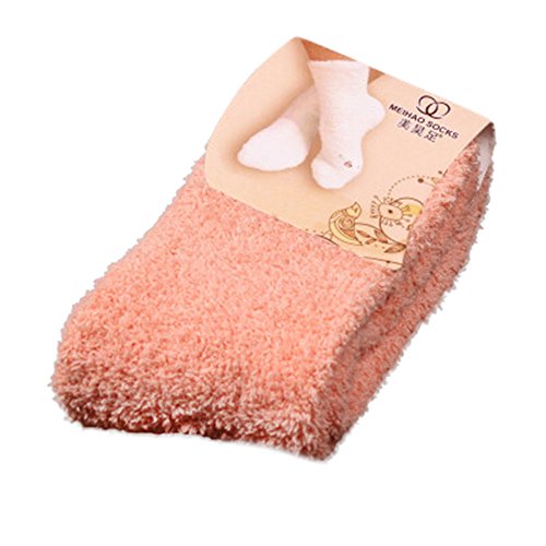 FeiliandaJJ Damen Winter Socken Super Weiche Dicke Warm Korallenvlies Kuschelsocken Damen Stoppersocken Anti-Rutsch Socken Mädchen Thermosocken (One size, Braun) von FeiliandaJJ